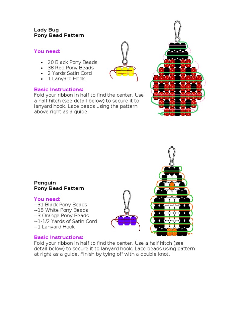 Pony Bead Patterns Free Printable - Printable World Holiday