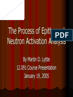 Proses Analisis Aktivasi Neutron Ephitermal