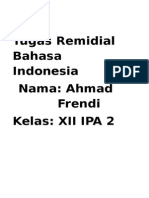 Tugas Remidial Bahasa Indonesia