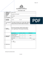 Madrasah Al-Hikmah Teaching Plan: 1 Subject Code and Name 2 Semester and Year Taught 3 Unit 4 Prerequisite