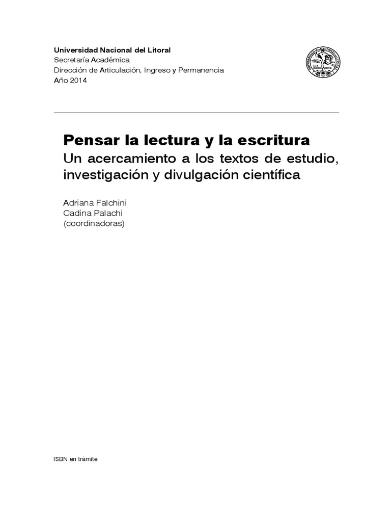 Lectura y escritura en la universidad | PDF