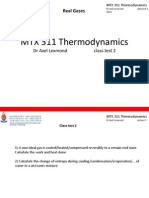 Class test on Thermodynamics
