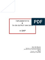 Implementatie & In-En Output Van Data in SAP PDF