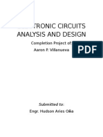 ELECTRONIC CIRCUITS ANALYSIS AND DESIGN