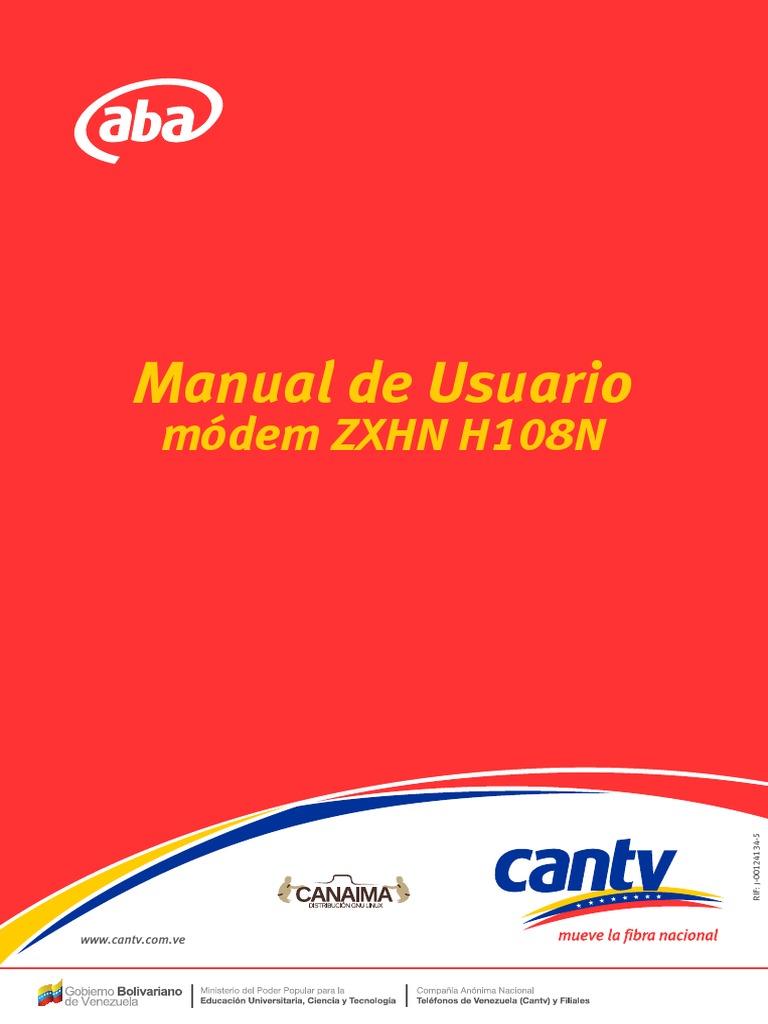 Manual Del Usuario Módem ZXHN H108N PDF Línea de abonado digital