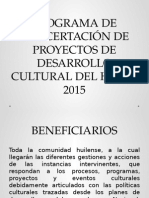 Programa de Concertación de Proyectos de Desarrollo Cultural