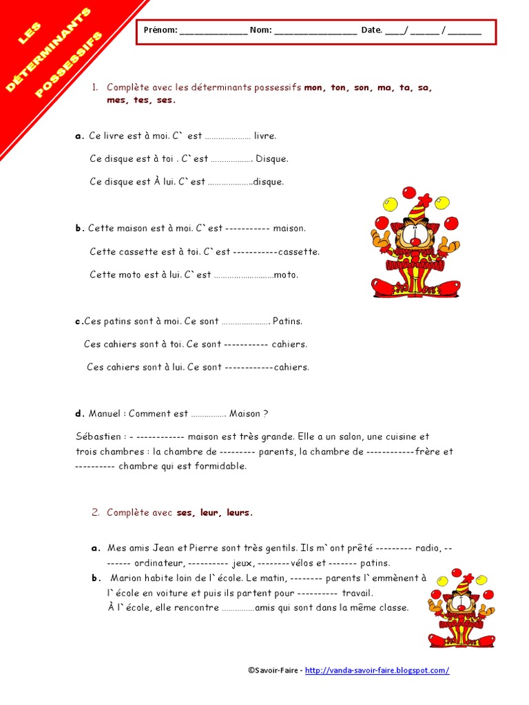 Les Déterminants Possessifs Exercices Pdf LES_DÉTERMINANTS_POSSESSIFS.1[1].pdf