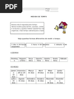 Tarefa Medida de Tempo