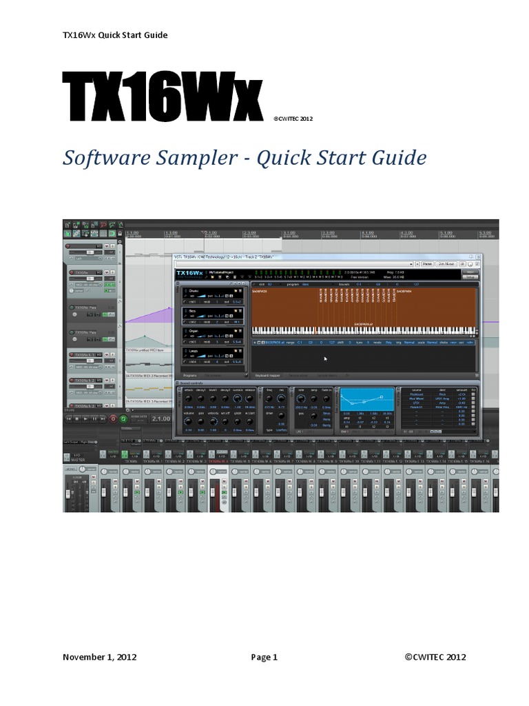 TX16Wx Quick Start Guide | PDF | Synthesizer | Sound Technology