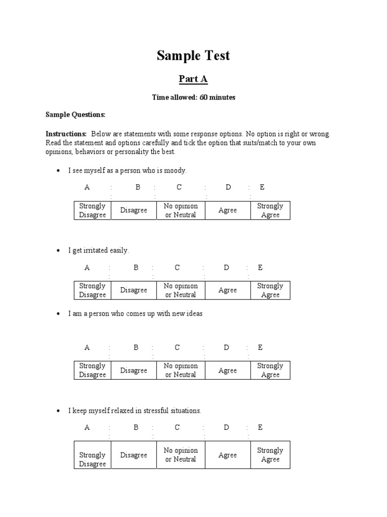 Psychological - Integrity Test | PDF | Career & Growth | Lifestyle