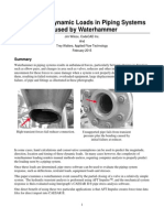 Evaluating Pipe Dynamic Loads Caused by Waterhammer 02-11-2015