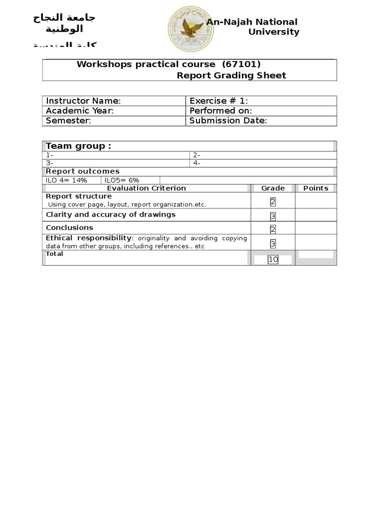 Engineering Workshop Report Template | PDF