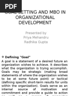 Goal Setting and Mbo in Organizational Development