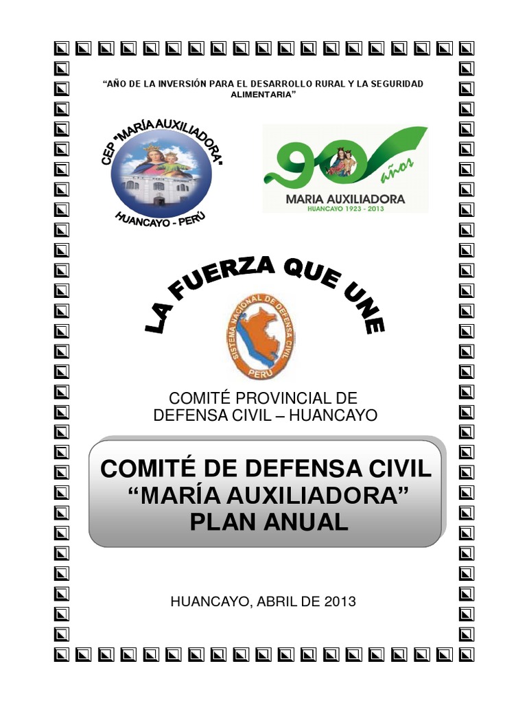 Plan Anual de Defensa Civil Escolar | PDF | Defensa Civil | Sociedad