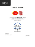 BUS 101 Term Paper On PRAN-RFL Group