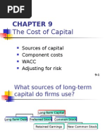 The Cost of Capital: Sources of Capital Component Costs Wacc Adjusting For Risk