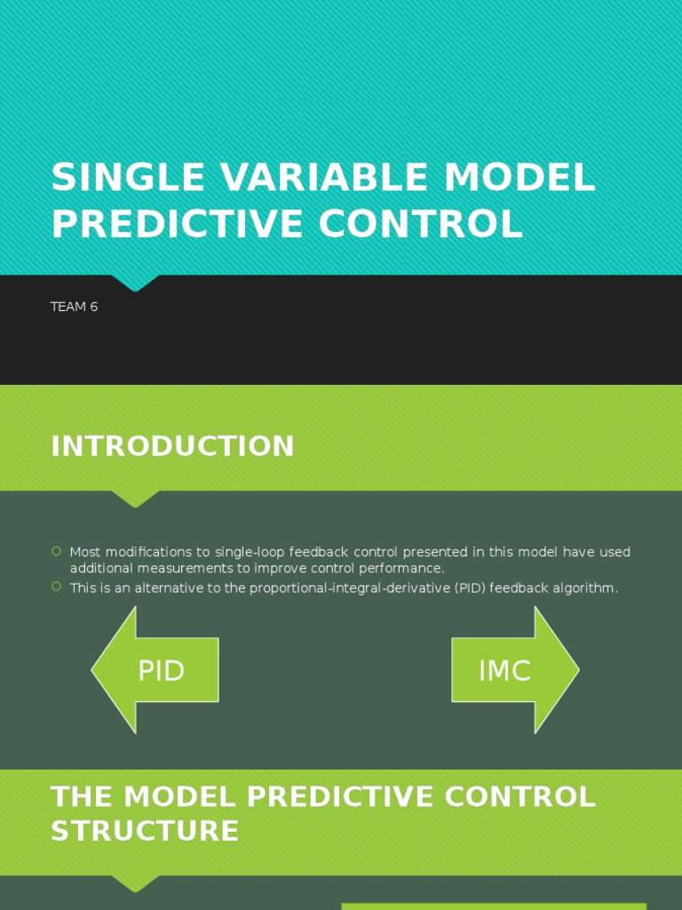 Single Variable Model Predictive Control PDF Electrical Engineering