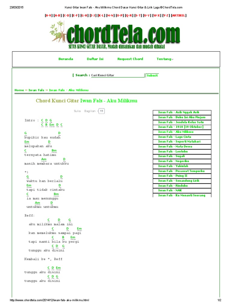 Chord Gitar Menepi Ngatmombilung Guyon Waton