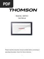 Thomson Tablet QM734 User Manual