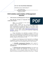 CSR Evolution and the Development of Management Theories