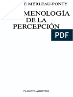 Merleau-Ponty, Maurice. Fenomenologia de La Percepcion