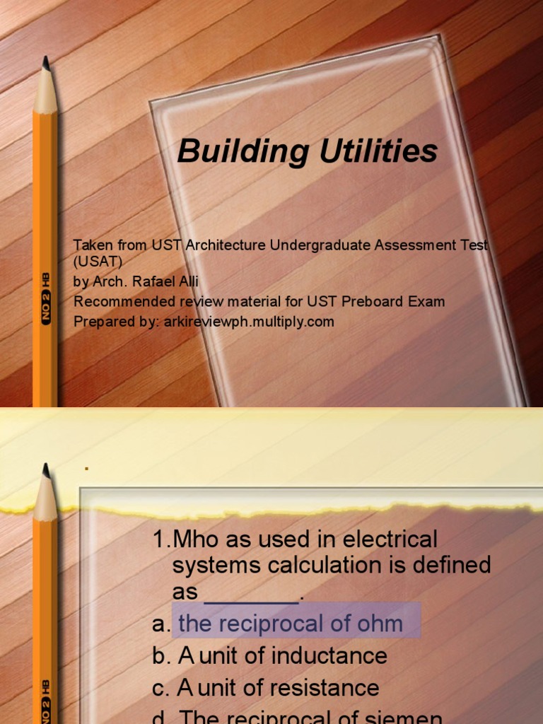 Building Utilities Review Guide | PDF | Valve | Cable