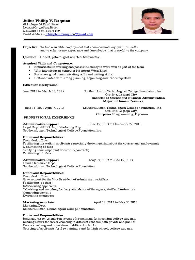 Jp Resume 1 Labour Business