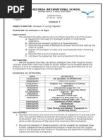 Lesson Plan - Transport in Living Organism