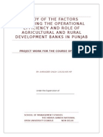 A Overall Study of Agricultural and Rural Development Bank in Punjab