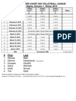 Votr/Metro Hard Court 6x6 Volleyball League Tuesday