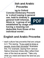 English Versus Arabic Proverbs