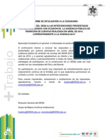 Documento Respuestas Participacion Ciudadana en Rendicion Cuentas SENA 2013 PDF