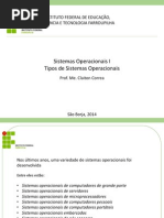 Tipos de Sistemas Operacionais