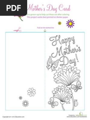 Color Mother Day Greeting Card