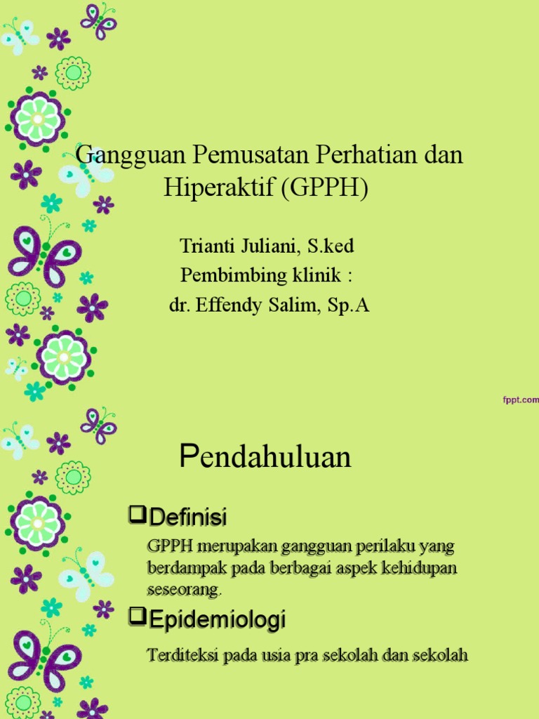 Skrining GPPH pada Anak Usia Dini | PDF | Kesehatan Holistik | Gaya Hidup