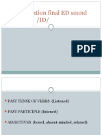 Pronunciation Final ED Sound