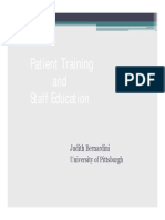Patient Training and Staff Education 