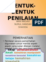 Bentuk-Bentuk Penilaian