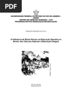 A Influência de Élisée Réclus Na Educação Operária No BR Das Ciências Naturais à Educação Integral