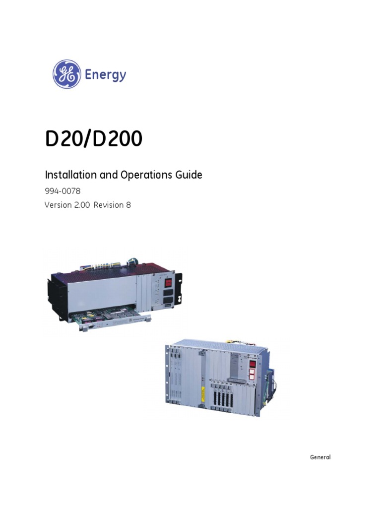 994-0078 D20 D200 Installation Operations Guide V200R8 | PDF ...