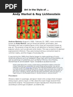 Andy Warhol & Roy Lichtenstein: Art in The Style of