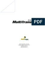 MultiCorpora MultiTrans Pro User Manual v37 English