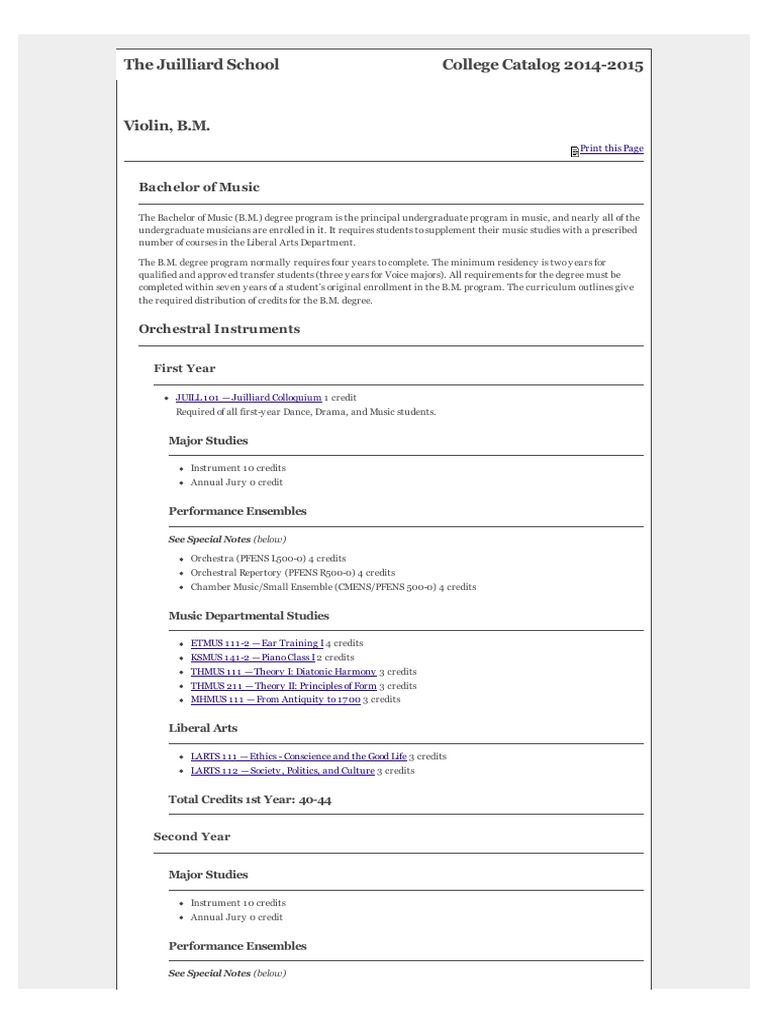 Juilliard B | PDF | Orchestras | Music Theory