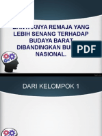 Banyaknya Remaja Yang Lebih Senang Terhadap Budaya Barat