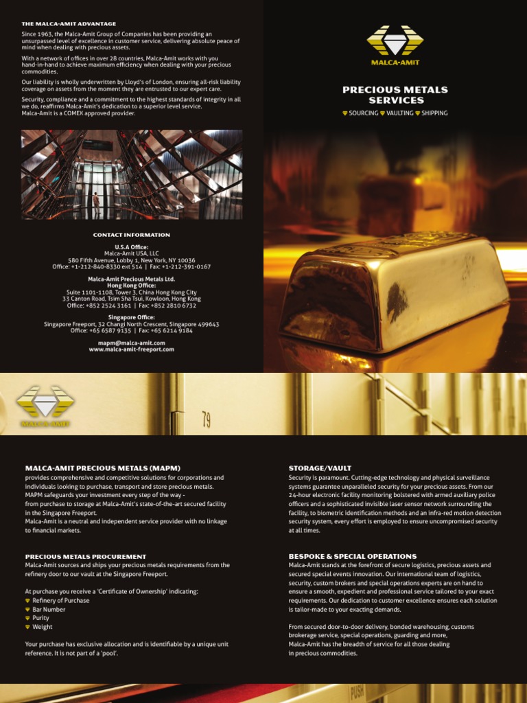 Malca-Amit Precious Metals Services | PDF | Logistics | Economies