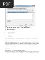 Parameters and Variables in Informatica