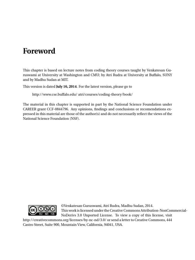 Coding Theory Book | PDF | Field (Mathematics) | Error Detection And ...