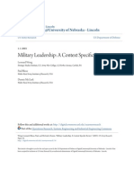 Military Leadership - A Context Specific Review