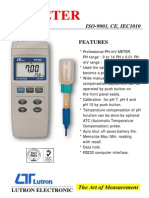 pH/mV Meter Measures up to 14 pH