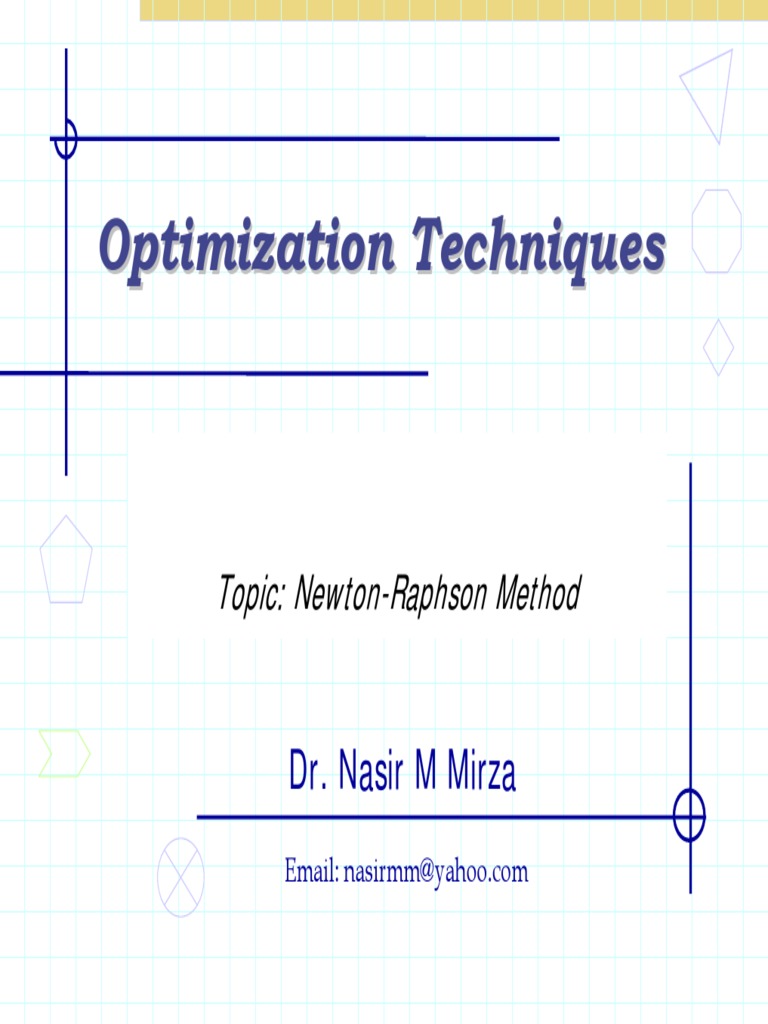 Lec 13 Newton Raphson Method | PDF | Mathematical Optimization ...